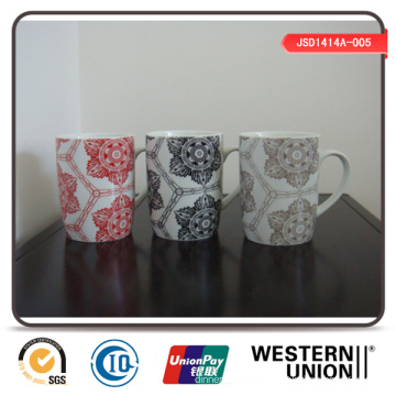 Flower Printing Porcelain Mug